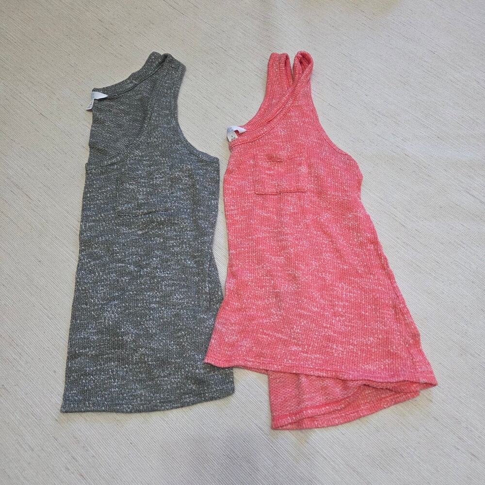 Set of Two Time and Tru Woman's One Green and One Pink Tank Tops size S